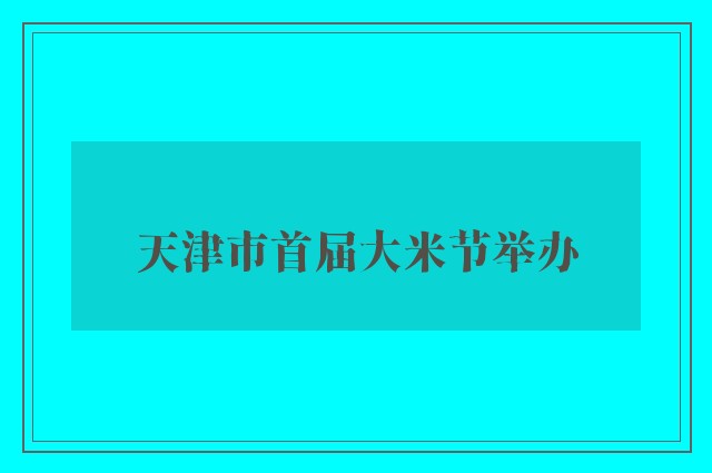 天津市首届大米节举办